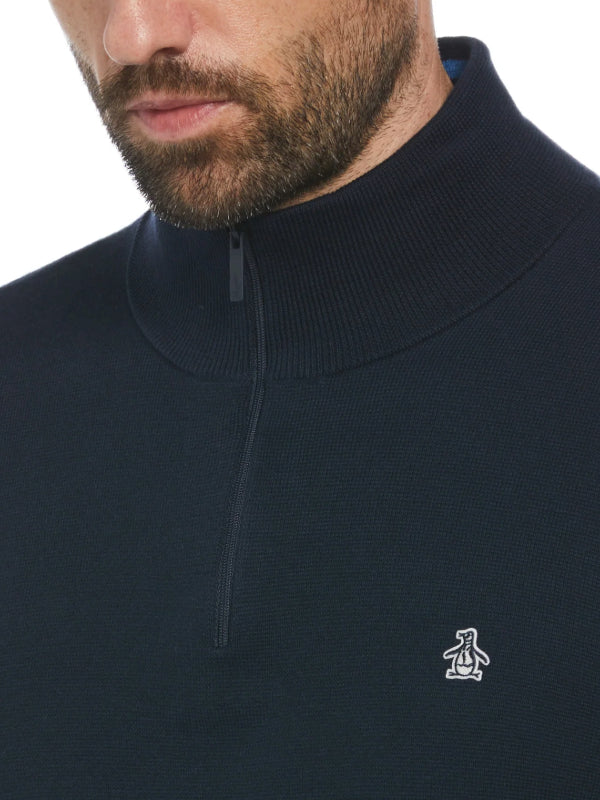 ORIGINAL PENGUIN DARK SAPPHIRE 1/4 ZIP