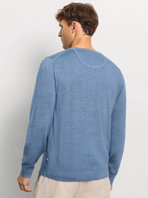 OLYMP BLUE WOOL CREWNECK