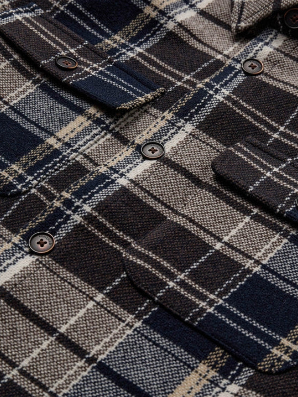 Anerkjent Dark Brown Check Overshirt