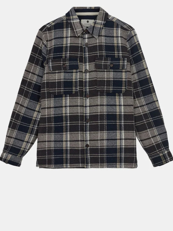 Anerkjent Dark Brown Check Overshirt