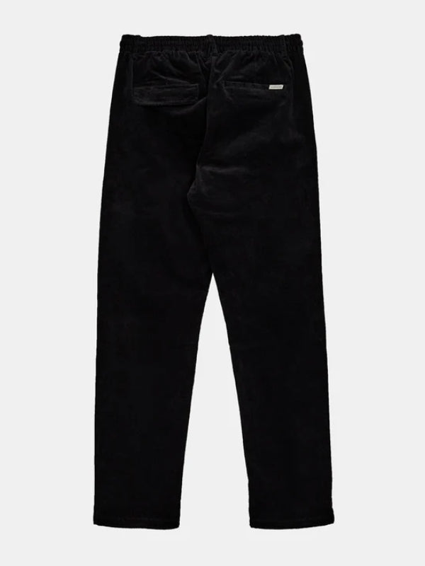 ANERKJENDT CAVIAR BLACK ELASTICATED CORD PANT