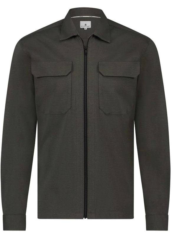 STATE OF ART DARK GREEN OVERSHIRT