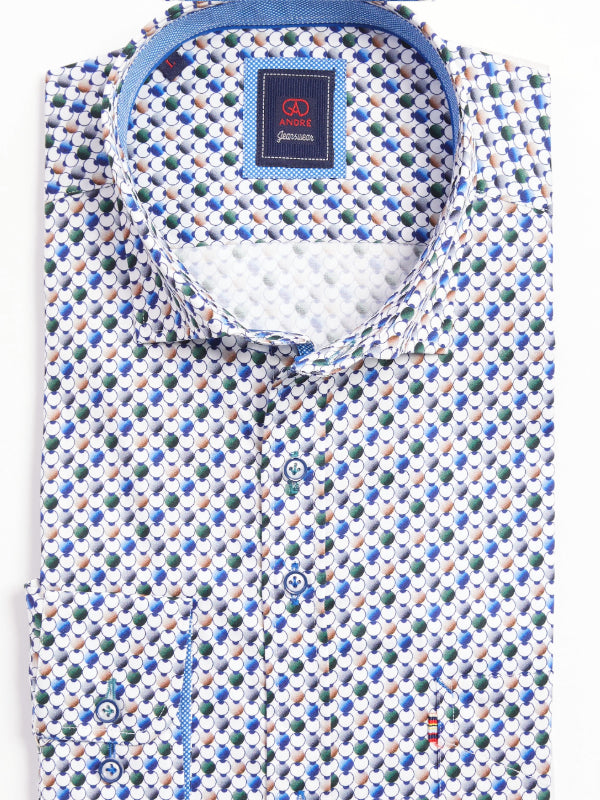 André Forest & Navy Print Shirt