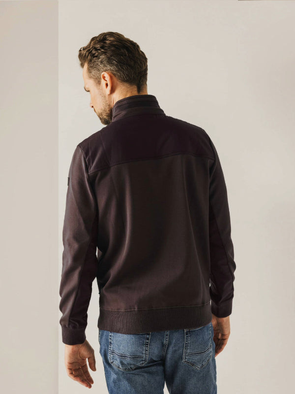 STATE OF ART DEEP PLUM FULL ZIP JACKET