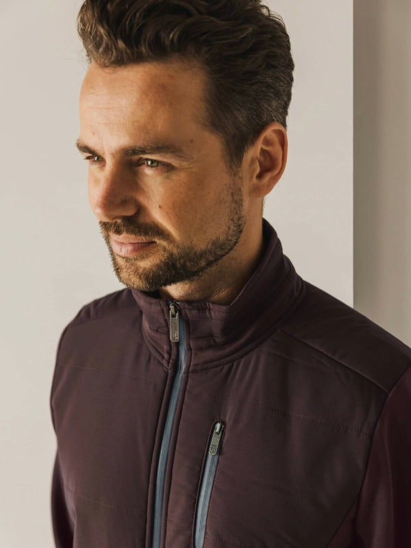 STATE OF ART DEEP PLUM FULL ZIP JACKET