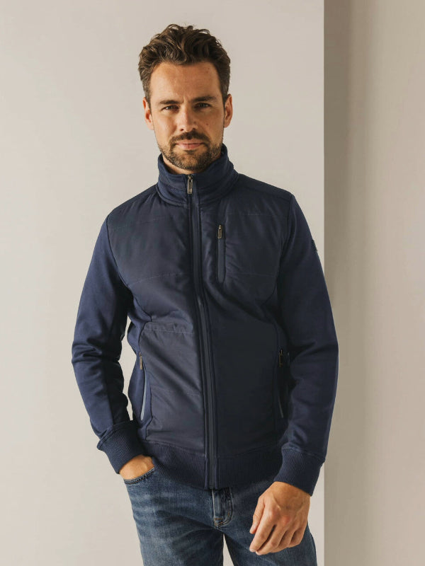 STATE OF ART DARK NAVY FULL ZIP JACKET