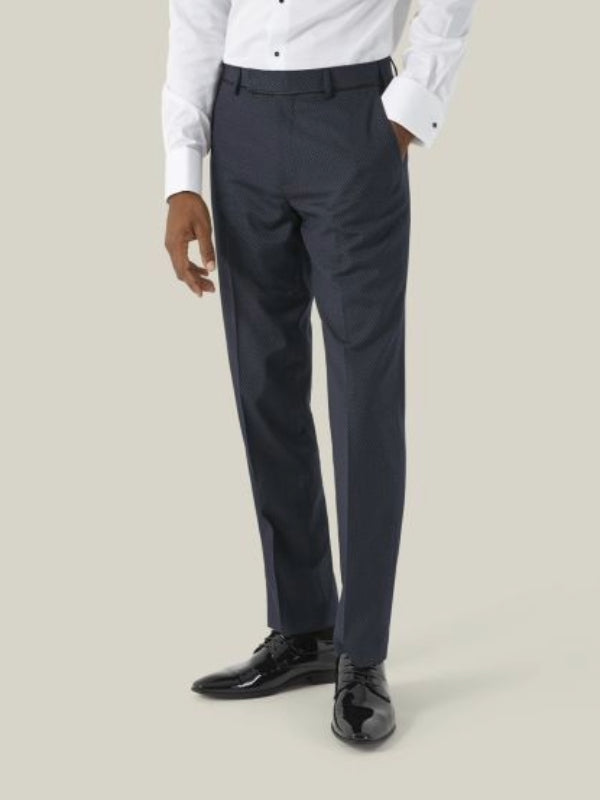 Skopes Navy Geometric Tuxedo Trousers