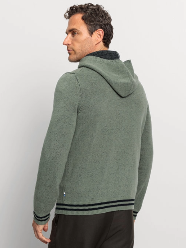 OLYMP Green Knitted Hoodie