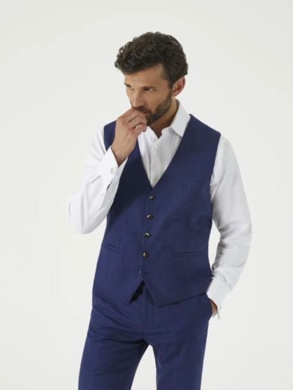 SKOPES Navy Blue marl WAISTCOAT