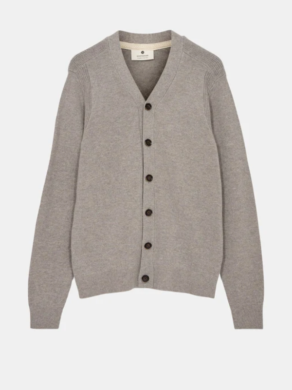 Anerkjendt warm Grey Lambswool Cardigan