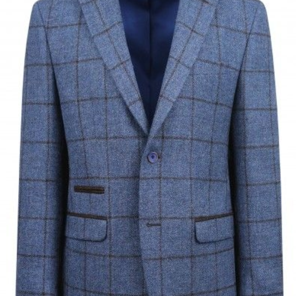 10/6までALUDE blue check tweed jacket ALUDE SELECT】blue check tweed jacket | 【ALUDE】韓国メンズ