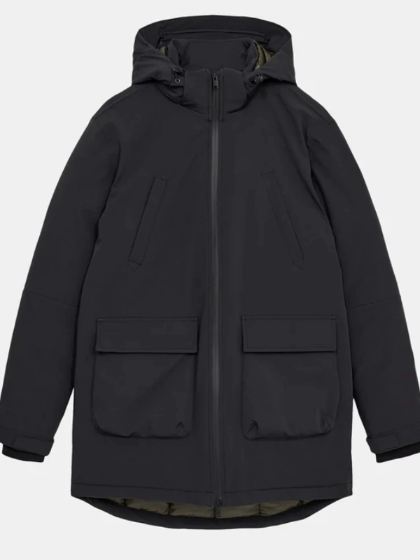 Anerkjendt Black Parka Rain Coat