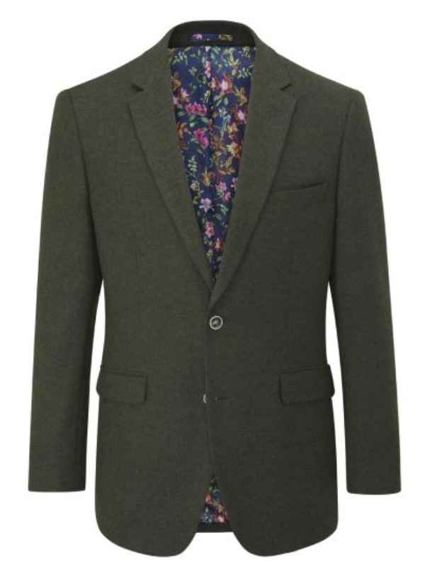 Skopes Olive Herringbone Blazer