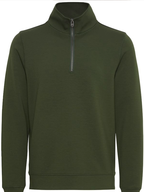 CASUAL FRIDAY DARK GREEN 1/4 ZIP SWEAT