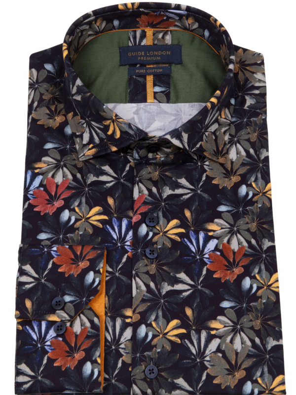 GUIDE LONDON LEAF PRINT SHIRT