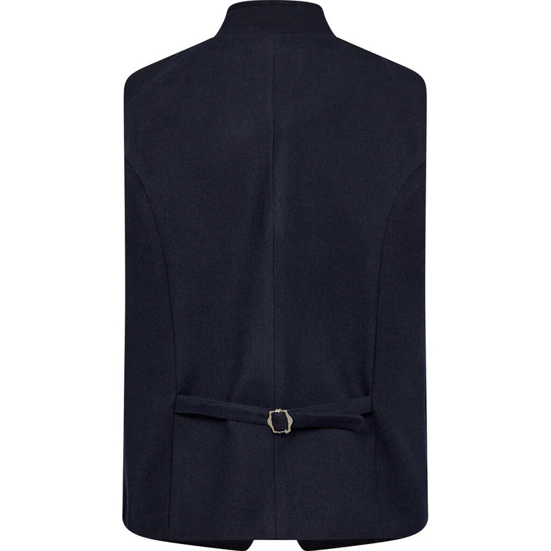 2BLIND2C NAVY FULL ZIP WOOL VEST