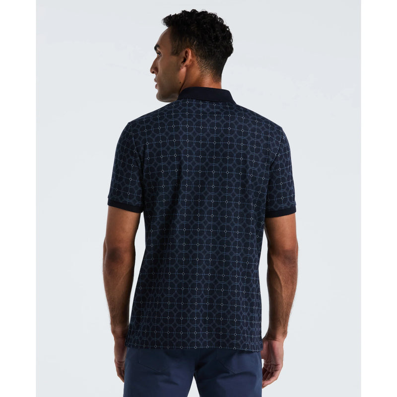 ORIGINAL PENGUIN NAVY GEOMETRIC PRINT POLO