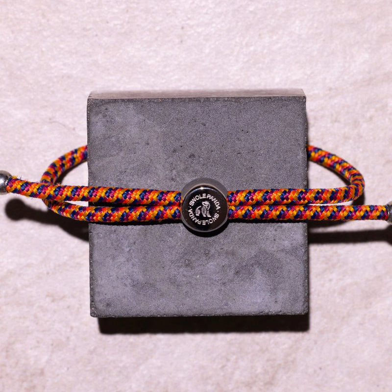 SWOLE PANDA Orange/Yellow RECYCLED ROPE BRACELET