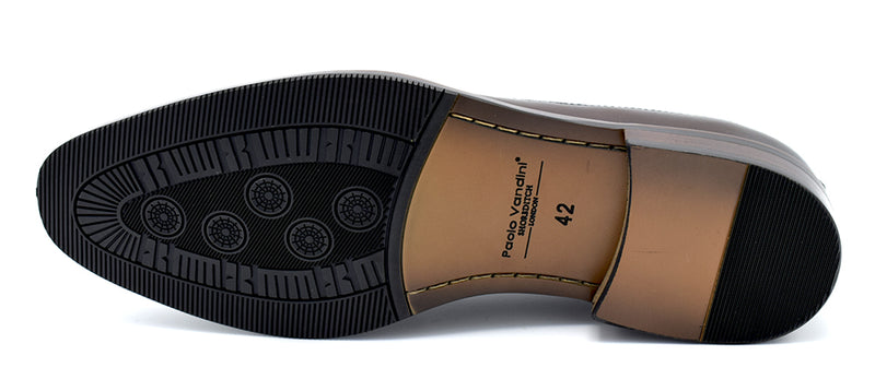 Paolo Vandini Dark Brown Leather Casual Shoes