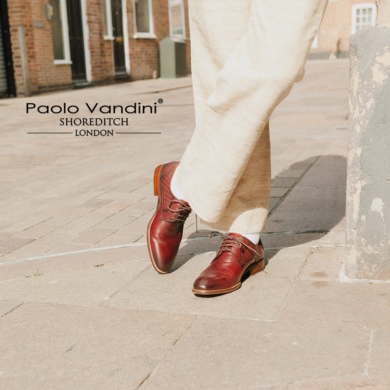 Paolo Vandini Tan Leather Shoes