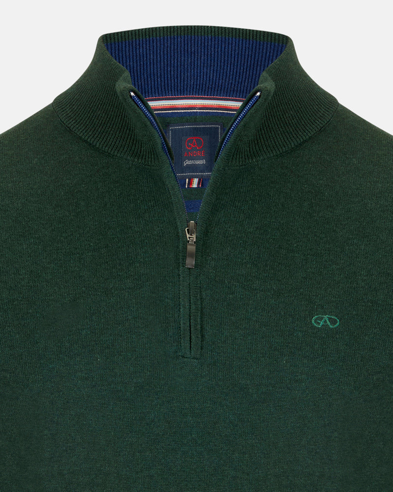 André Forest Green Half Zip Knit
