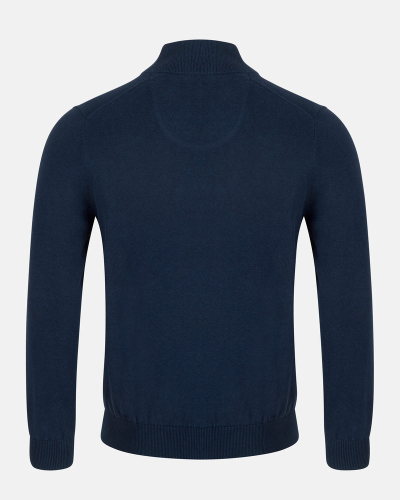 André Navy Half Zip Knit