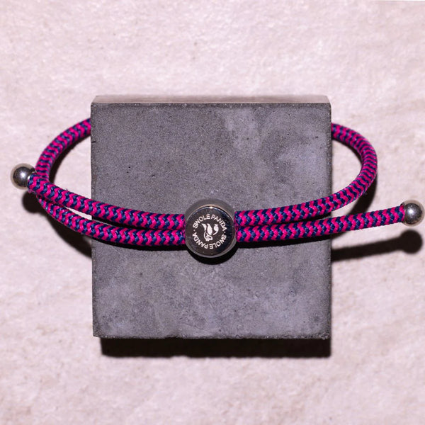 SWOLE PANDA RICH PINK ZIG ZAG RECYCLED ROPE BRACELET