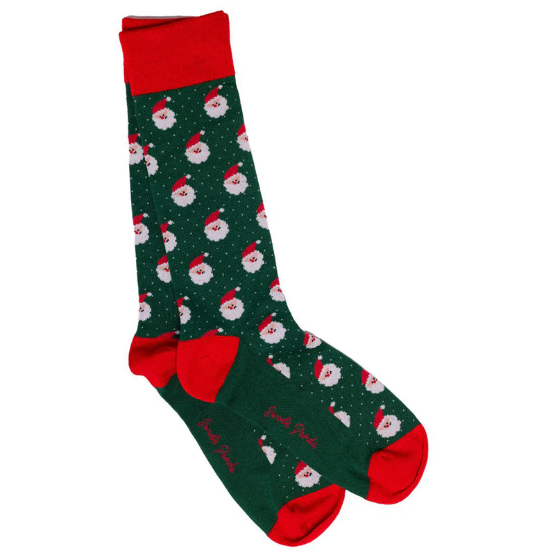 Swole Panda Bamboo Santa Claus Socks