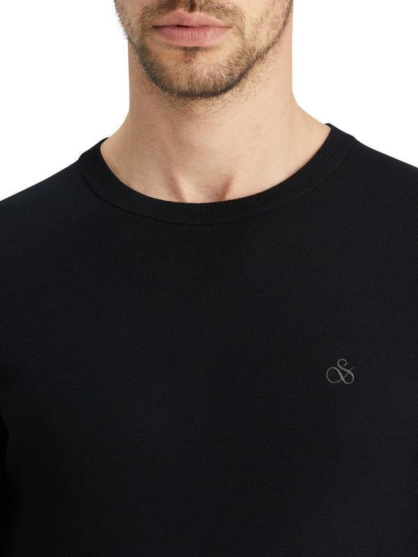 SCOTCH & SODA BLACK CREWNECK SWEATER