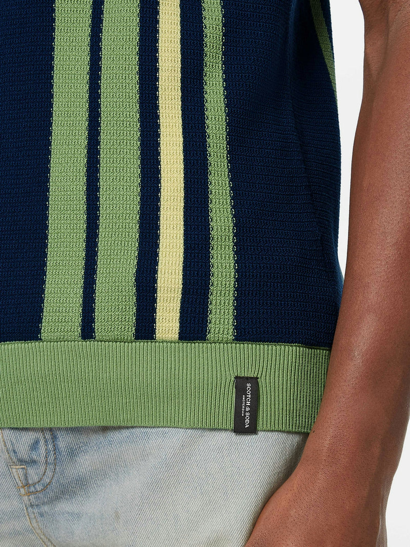 SCOTCH & SODA ALTANTIC BLUE STRIPE POLO