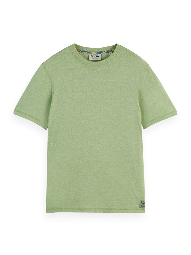 Scotch & Soda Washed Pistachio Melange Crewneck T-Shirt