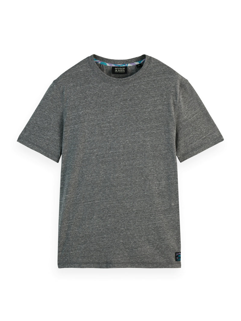 Scotch & Soda Washed Black Melange Crewneck T-Shirt