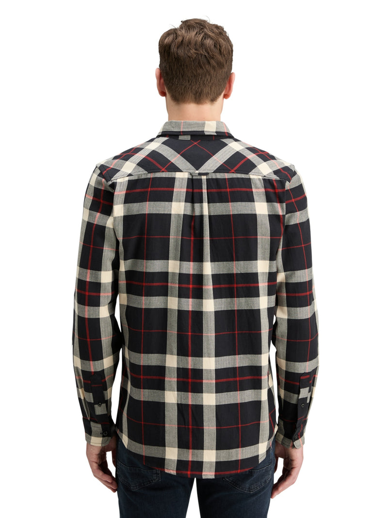 SCOTCH & SODA BLACK HERRINGBONE CHECK SHIRT