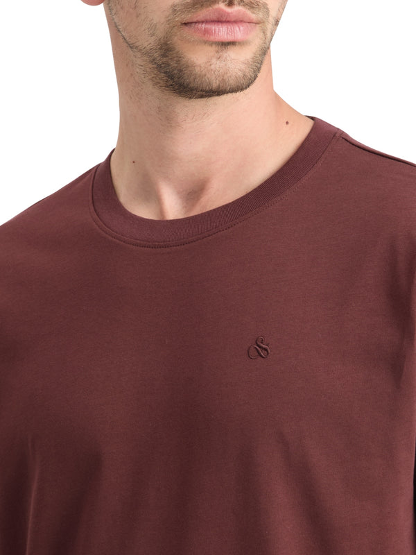 Scotch & Soda Dark Grape Crewneck T-Shirt