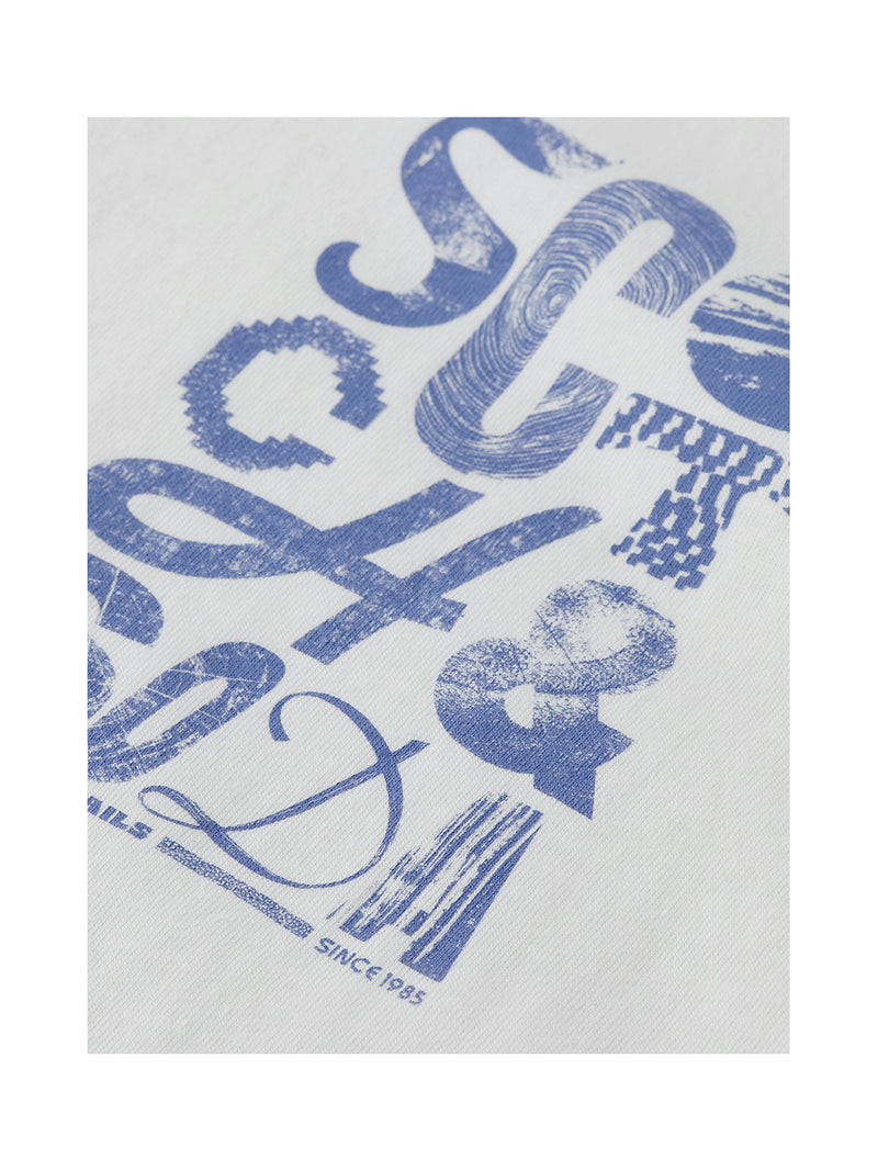SCOTCH & SODA Bright White CREWNECK T-SHIRT