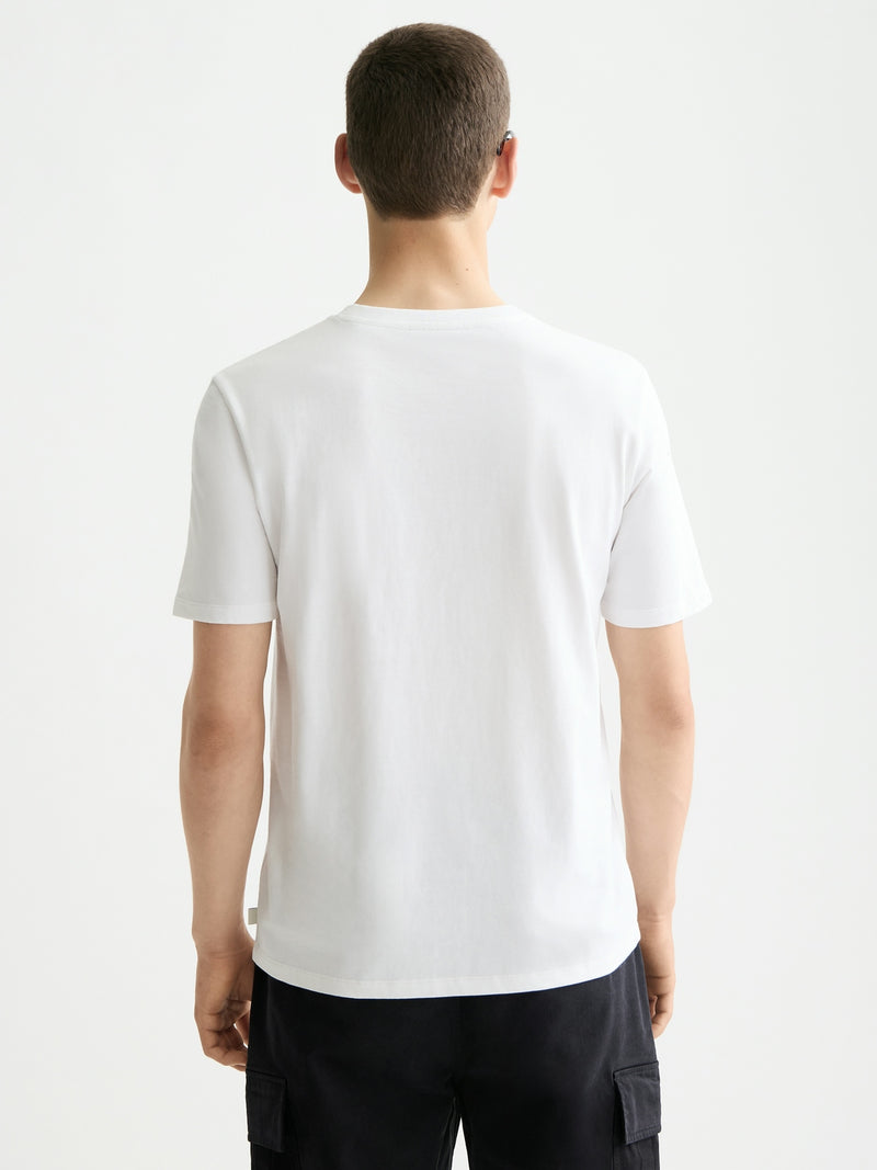 SCOTCH & SODA Bright White CREWNECK T-SHIRT