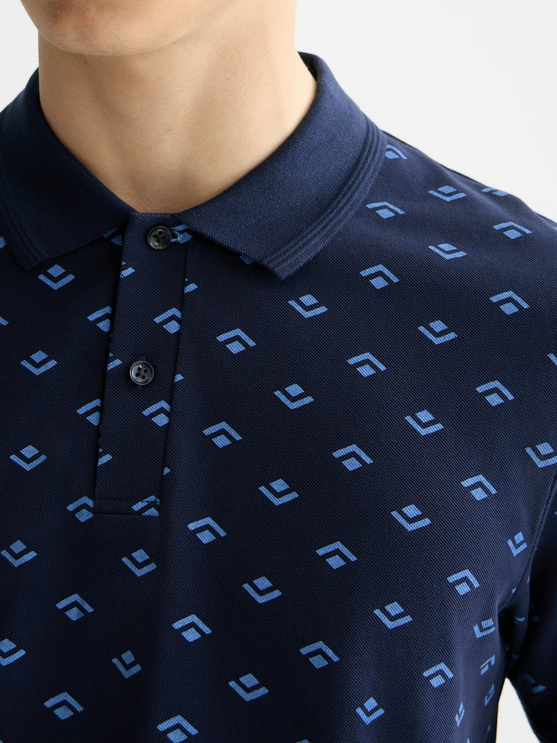 Scotch & Soda Peacoat Diamond Print Polo
