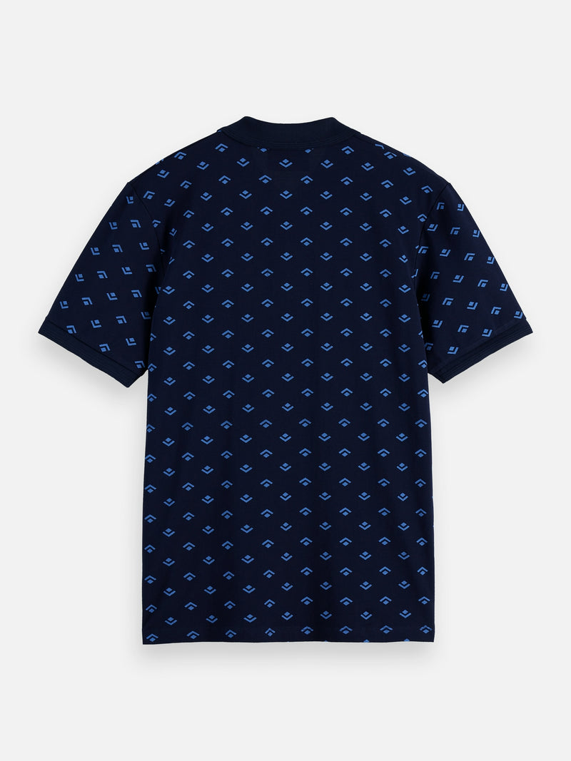 Scotch & Soda Peacoat Diamond Print Polo