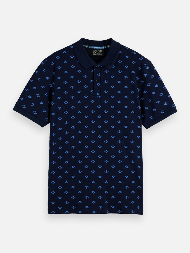 Scotch & Soda Peacoat Diamond Print Polo