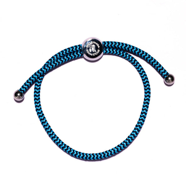 SWOLE PANDA Sky Blue Zig Zag RECYCLED ROPE BRACELET