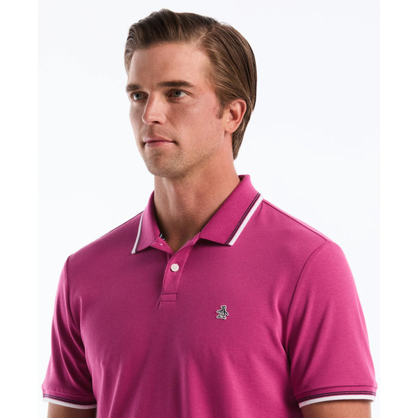 ORIGINAL PENGUIN Linear Block Tee T-Shirt avec Logo LINÉAIRE Homme, 678 Dusty Rose, XXL