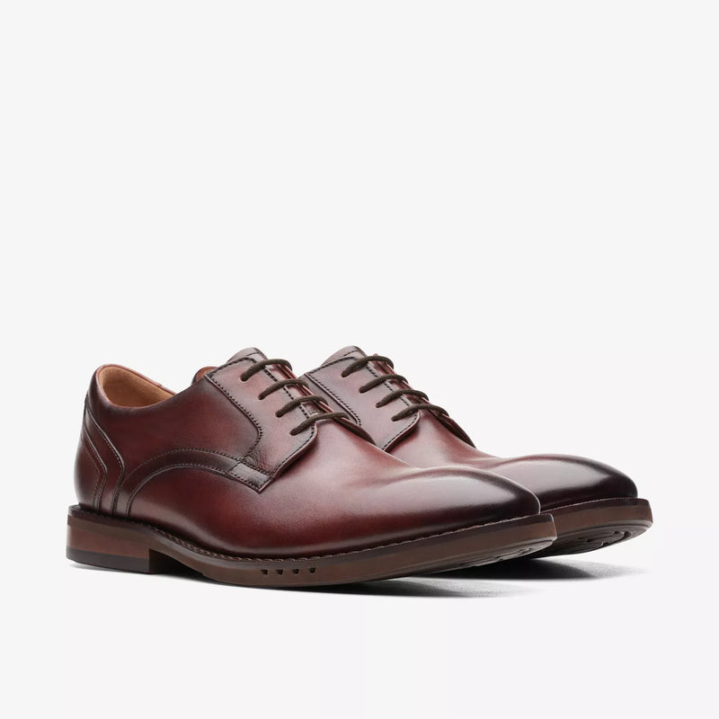 Clarks burgundy brogues sales