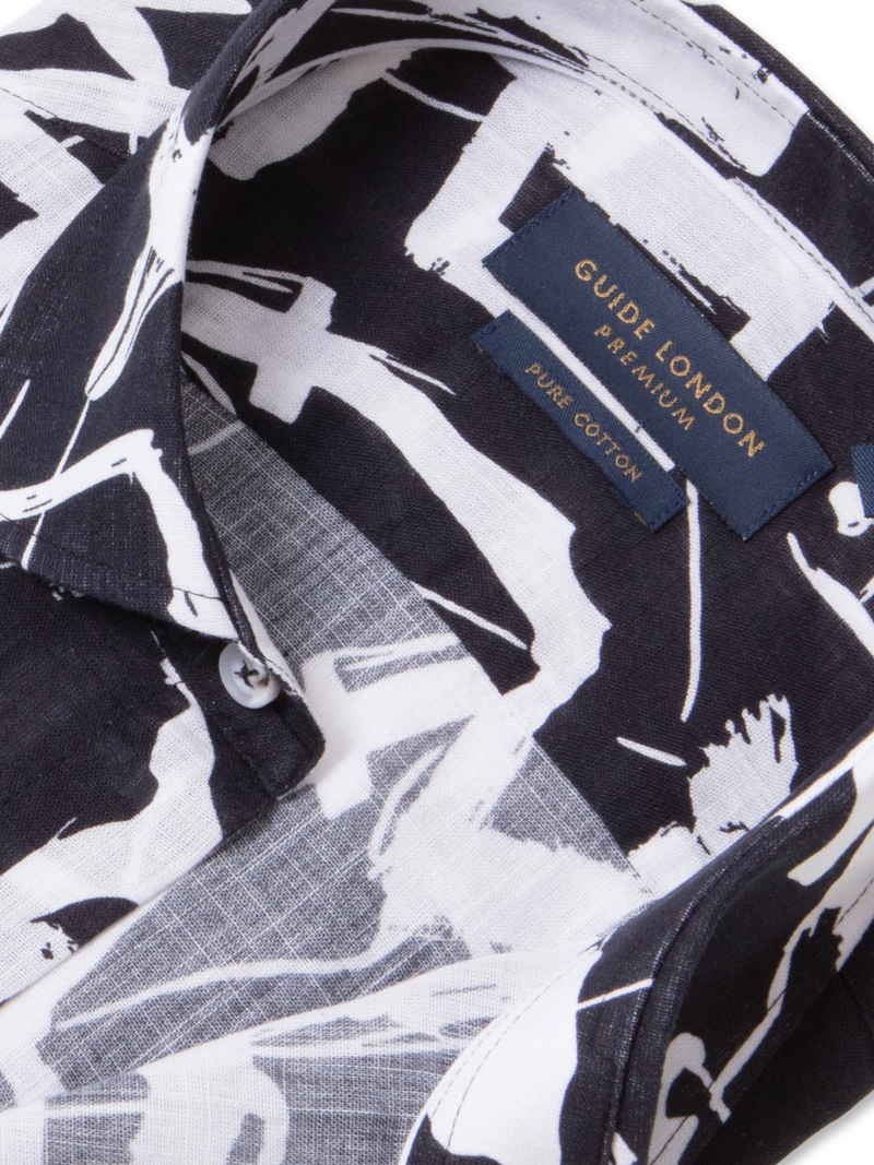 GUIDE LONDON BLACK & WHITE SHORT SLEEVE SHIRT