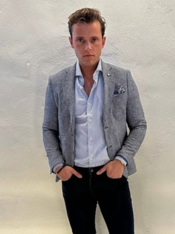 2BLIND2C Navy LINEN BLAZER