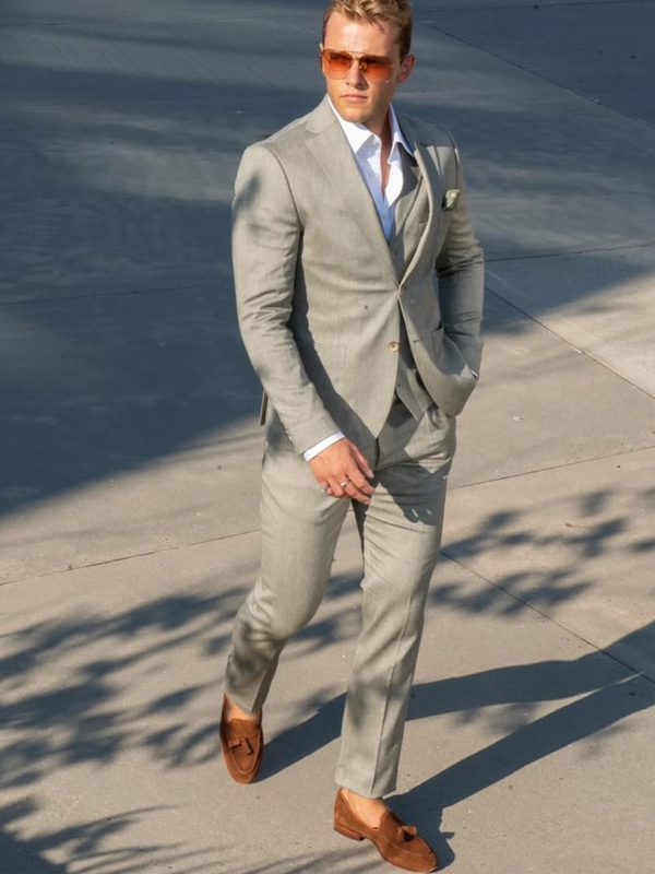 2BLIND2C GREEN LINEN BLAZER
