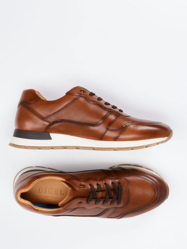 Digel Dark Cognac Leather Sneaker