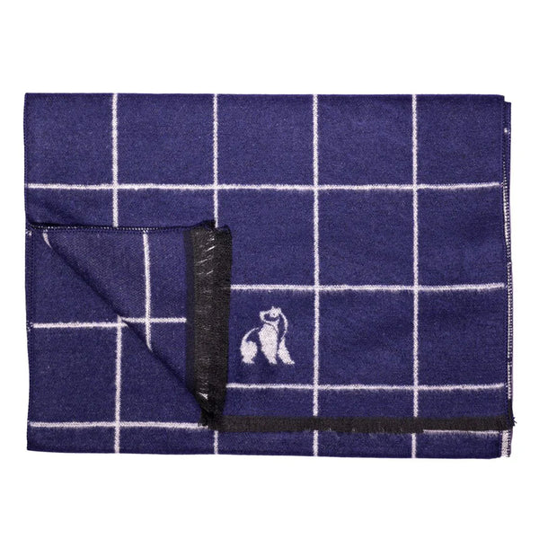 SWOLE PANDA Bamboo navy check Scarf