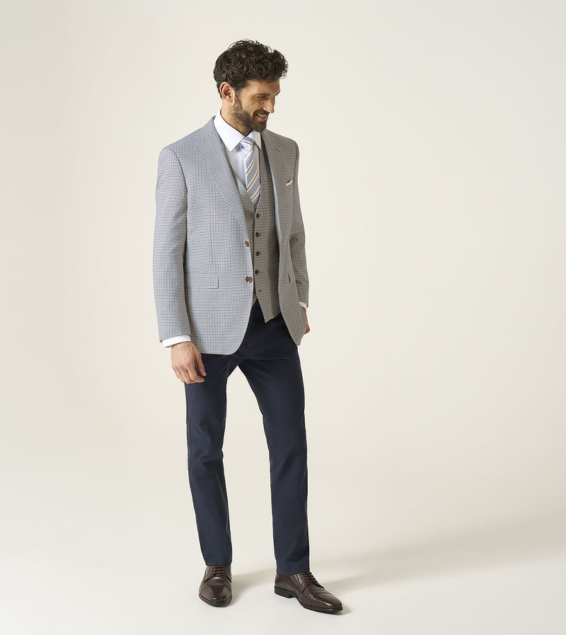 Skopes BLUE/grey & Brown PUPPYTOOTH Blazer