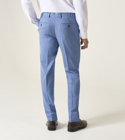 SKOPES tapered fit sky Blue SUIT TROUSer