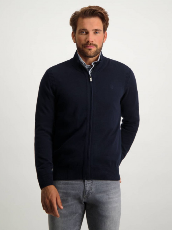 STATE OF ART NAVY ORGANIC COTTON FULL ZIP